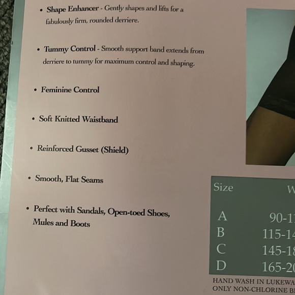 Vanessa Ryan Demi hose Capri Links shape enhancer nude size D - Picture 8 of 8